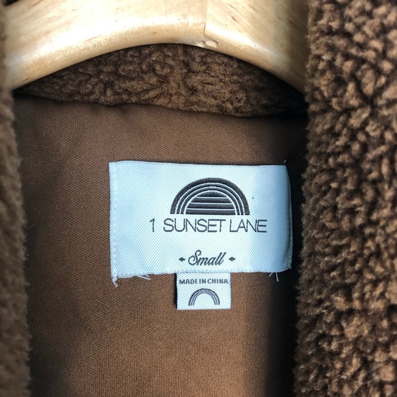 1 Sunset Lane Teddy Jacket Size Small - Picture 4 of 7